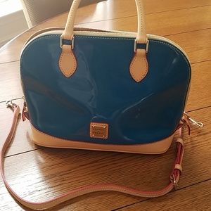 Ocean blue PATENT LEATHER Dooney and Bourke.